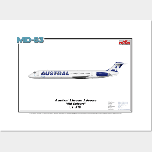 McDonnell Douglas MD-83 - Austral Líneas Aéreas "Old Colours" (Art Print) Posters and Art